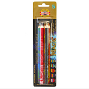 Карандаши 5 цветов 5.6 мм jumbo MAGIC: ORIGINAL, TROPICAL, FIRE, NEON, AMERICA, блистер, с многоцветным грифелем, L=175 мм