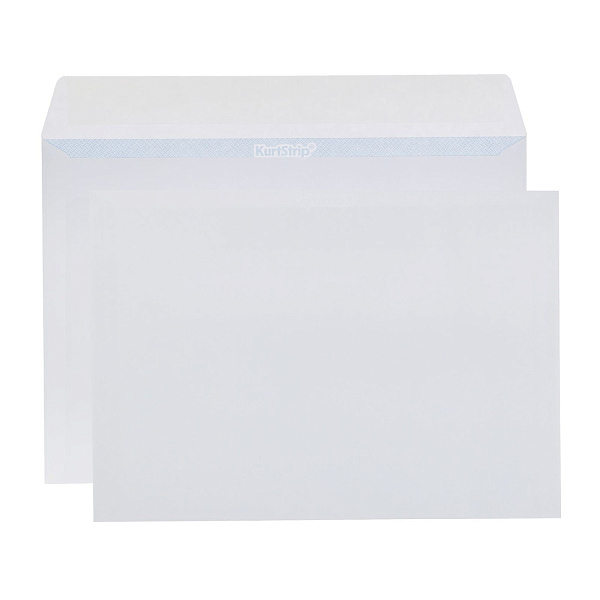 Конверт 162х229 С5 чистый, силиконовая лента, серая запечатка, 80 г/м2, 10 шт.