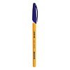 Ручка шариковая 0,7 мм "deVENTE" ультра гладкое письмо, на масляной основе, желто-белый корпус синяя