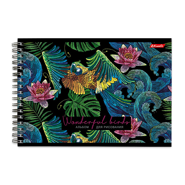 Альбом для рисования 40 листов на гребне "Эдем" "Светоч" мат. ламинация, 100 г/м2 A4 29 х 20.5 см .