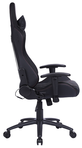 Кресло игровое Cactus CS-CHR-0099BLR с RGB-подсветкой черный/красный эко.кожа с подголов. крестов. с