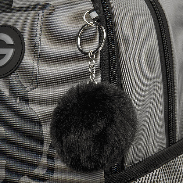 Рюкзак школьный с обвесом (/4 серый)