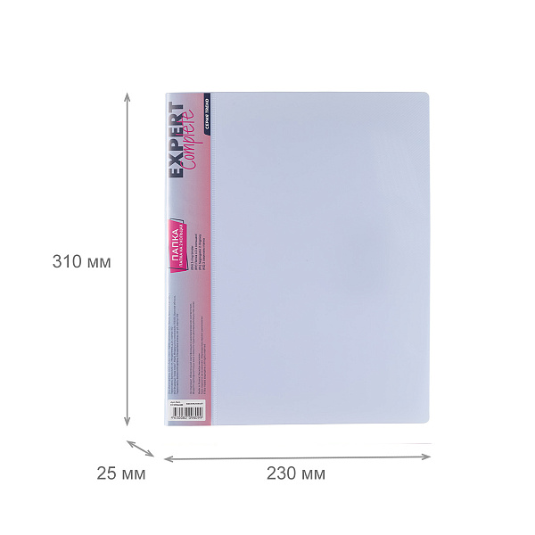 Папка 2 кольца 25 мм "Expert Complete" Trend Pastel "Pastel"  A4 600 мкм диагональ d - 20 мм васильковый EC21104181