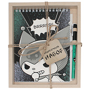 Набор блокнот "Куроми" А5 60 л. кл. + Ручка гелевая Bad Badtz-Maru со стираемыми чернилами, СИНЯЯ, с игольчатым стержнем в подарочной упаковке