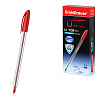 Ручка шариковая ErichKrause U-108 Stick Classic 1.0, Ultra Glide Technology, цвет чернил красный (в коробке по 12 шт.)