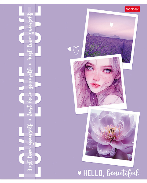 Тетрадь 48 л. кл. "Прекрасные мгновения" ламинация Soft-touch 5 диз.в блоке скругл.углы