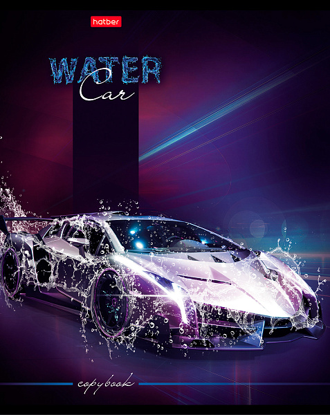 Тетрадь А5 48 листов в клетку, "АвтоСтихии", обложка мелованный картон, матовая ламинация, 3D-лак, 60 г/м2, ассорти