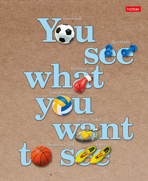 Тетрадь 48 л. кл. "Ты видишь" 65г/кв.м выб лак 5 диз.в блоке скругл.углы 