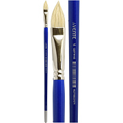 Кисть художественная "deVENTE. Art" щетина № 14 овальная, удлиненная деревянная ручка с многослойным лакокрасочным покрытием, никелированная обойма, индивидуальная маркировка