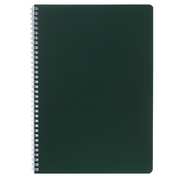 Тетрадь А4 96 л. кл. на гребне "SoloMatte" - Малахит  60-65г/кв.м перфорация на отрыв ламинац.SOFT-TOUCH