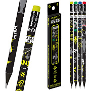 Карандаш чернографитный "deVENTE. SuperHero" 04 шт (HB) диаметр грифеля 2 мм, трёхгранный корпус из тонированного в черное дерева, с запечаткой, дизайны ассорти, с ластиком, заточенные, в картонной коробке с покрытием Soft Touch