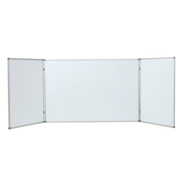 Магнитно-маркерная доска 300*100/100*75*2, ТРЕХСЕКЦИОННАЯ, в алюминиевой рамке БЕЛАЯ