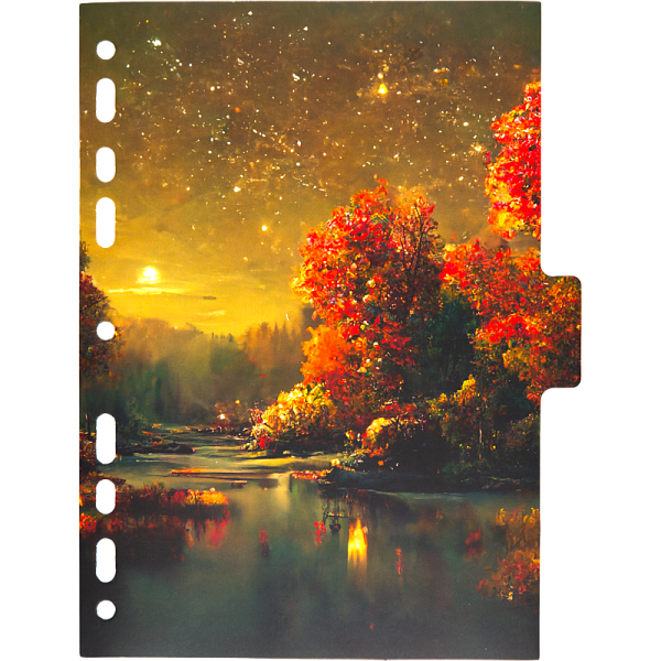 Разделитель листов "deVENTE. Nature" A5 (160x210 мм) ламинированный мелованный картон 210 г/м2, с рисунком, 5 шт, индивидуальная упаковка
