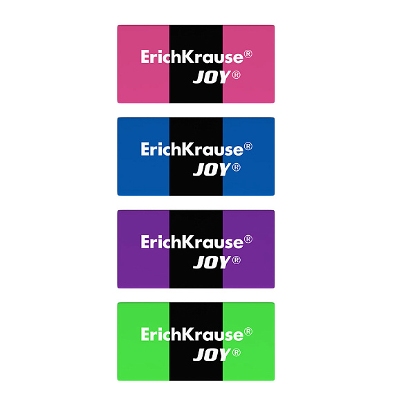 Ластик ErichKrause® JOY® Rainbow (в блистере по 2 шт.)