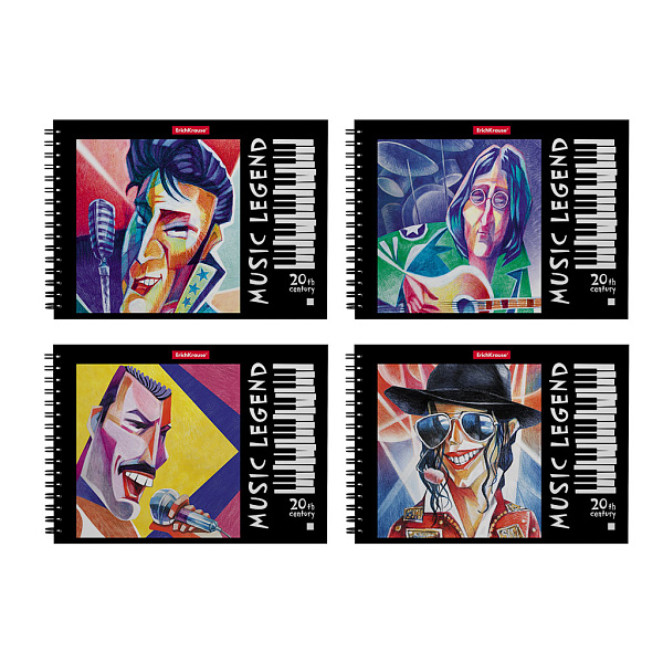 Тетрадь для нот А5 24 л. на спирали ErichKrause Music Legend, горизонатальная ориентация