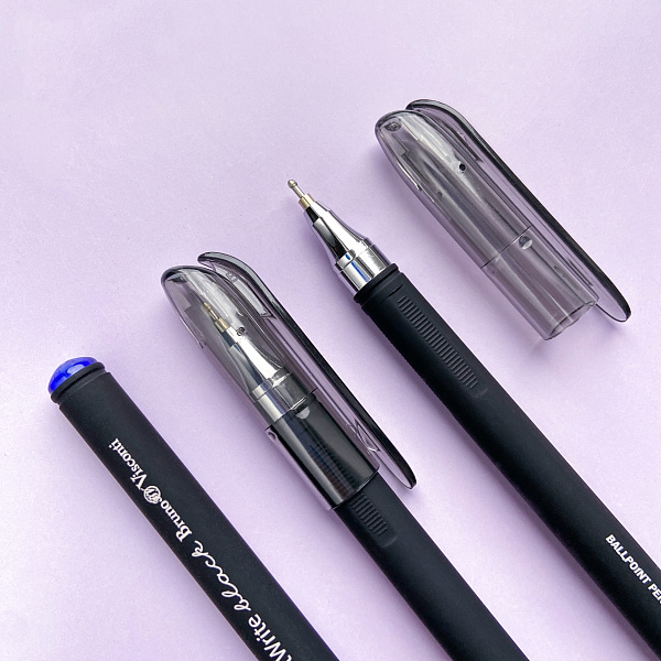 Ручка шариковая 0,38 мм "PointWrite Black" СИНЯЯ Bruno Visconti 