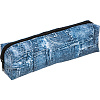 Пенал "Attomex. Jeans" 20x7x3,5 см, прямоугольный для 50 предметов, на молнии, искусственная кожа с 