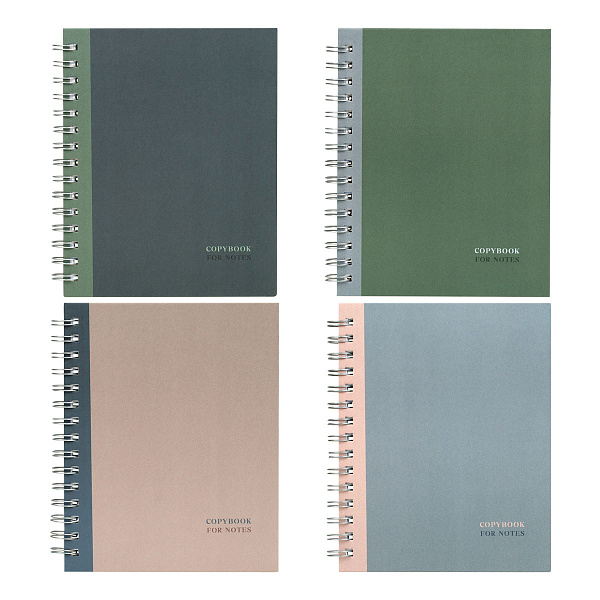 Тетрадь А5 120 листов в клетку на гребне, BG "Monocolor. Double", матовая ламинация, 60 г/м2