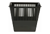 Корзина для бумаг и мусора 12 литров, Стамм, пластик, сетчатая, прямоугольная, чёрная