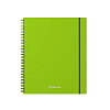 Тетрадь А5+ 80 л. кл. пластиковая обложка на спирали ErichKrause Neon, ассорти, на резинке