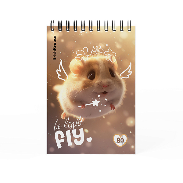 Блокнот А6 60 л. кл. на спирали ErichKrause Fluffy, MIX-PACK