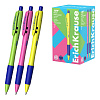 Ручка шариковая автомат. ErichKrause JOY® Matic&Grip Neon 0.7, Super Glide Technology, СИНЯЯ