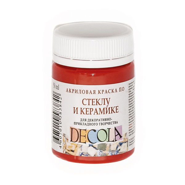 Акрил стекло керамика 50 мл Декола Красная 