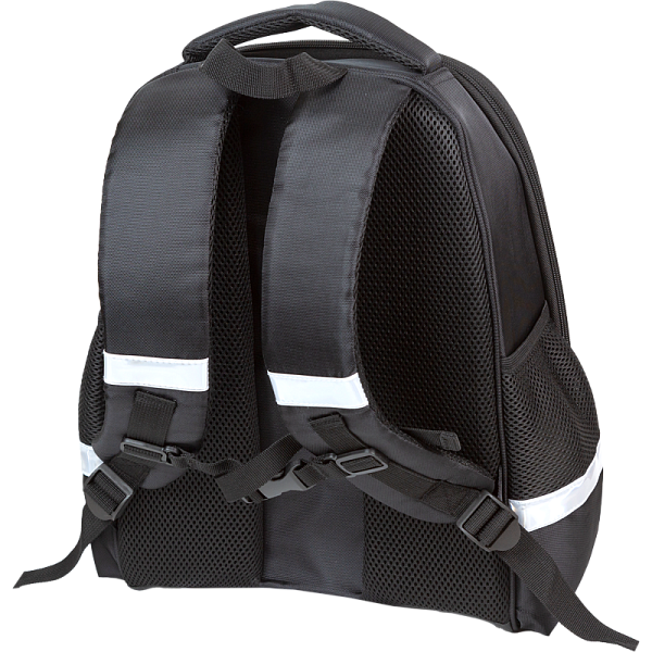 Рюкзак "Attomex. Optima. No Limits" школьный жесткий 37x28x18 см (17 л) вес 700 г, плотный износостойкий полиэстер с водоотталкивающей пропиткой, 1 отделение на молнии с разделителями для учебников c фиксатором на липучке, 2 боковых кармана сеткой на