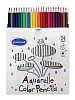 Карандаши 24 цв. акварельные ACMELIAE + кисточка, 9401-24