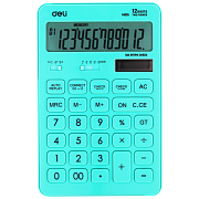 Калькулятор 12 разр., Deli Touch голубой 