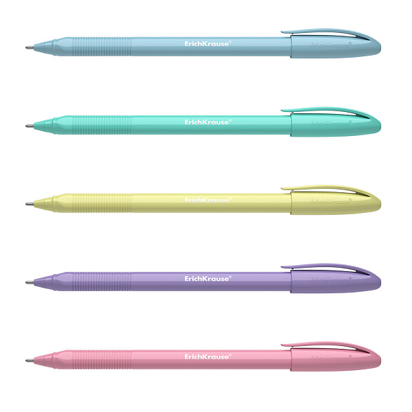 Ручка шариковая ErichKrause U-108 Stick Pastel 0.7, Ultra Glide Technology, СИНЯЯ