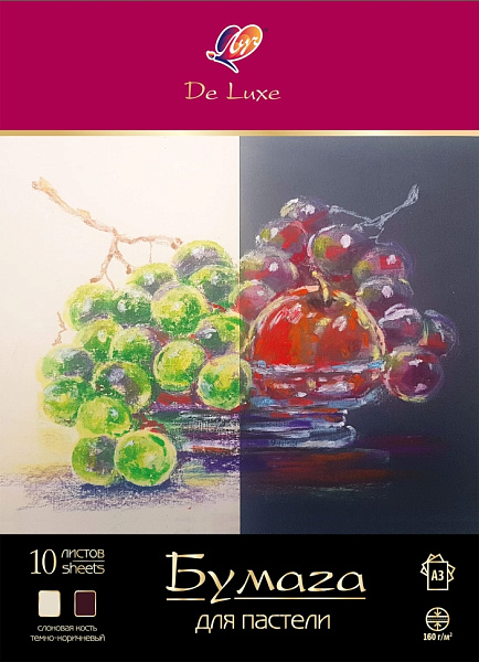 Бумага для пастели А3 10 л. Луч "ЛЮКС" 2 цвета (в папке)