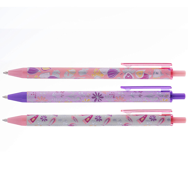 Ручка шариковая автомат. 0,7 мм Hatber.V-tone ,Синяя