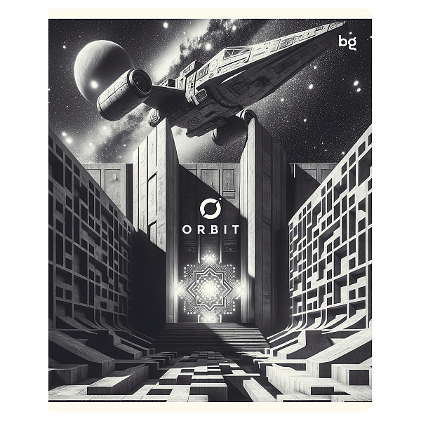 Тетрадь А5 80 листов в клетку, BG "Orbit", обложка мелованный картон, вд-лак, 60 г/м2