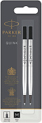 Стержень для роллеров Паркер Quink RB Z01 0,7 мм, черные чернила блистер (2шт)