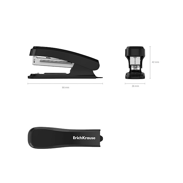 Степлер на 15 л. №10 ErichKrause Clippy Classic, черный (в коробке по 1 шт.)