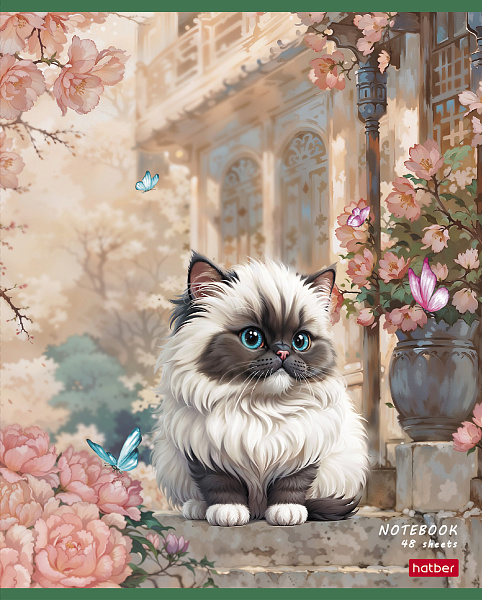 Тетрадь 48 л. кл. "Пухляши" 60-65г/кв.м мат.ламин. 5 диз.в блоке скругл.углы