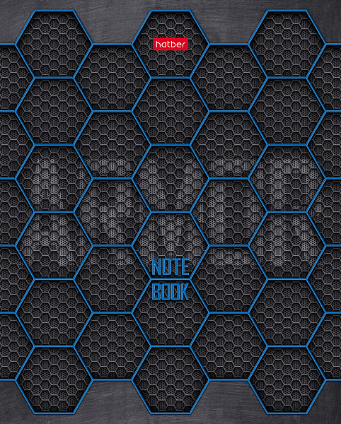 Тетрадь 96 листов в клетку "Векторные линии", обложка мелованный картон, глянцевая ламинация, 60 г/м2