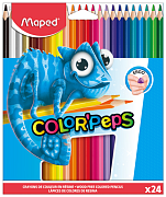 Карандаши 24 цв. Maped PULSE пластиковые, в к/к с подвесом 
