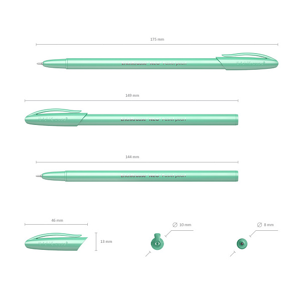 Ручка шариковая ErichKrause Neo® Stick Pastel 0.7, Super Glide Technology цвет чернил синий 