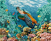Алмазная мозаика 50*40 "ФРЕЯ" на подрамнике "Морские обитатели"