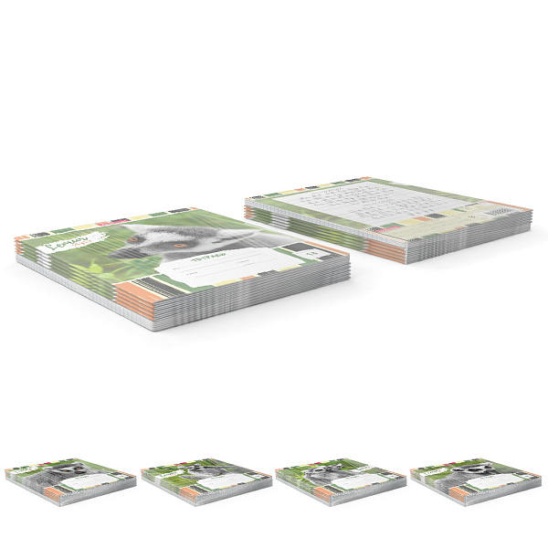 Тетрадь 18 листов в линию "Lemur Style", ErichKrause, ассорти