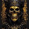 Пазлы 500 эл. А2 480х330мм "Gold skull" ,"Premium"