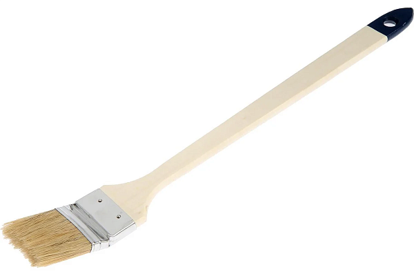 Кисть радиаторная ТУНДРА, натуральная щетина, деревянная рукоятка, 25 мм
