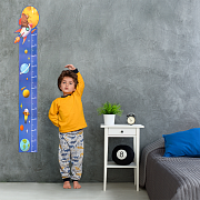 Интерьерная наклейка ростомер "deVENTE. Космос" 50x70 см, ПВХ, в пластиковом пакете с блистерным подвесом