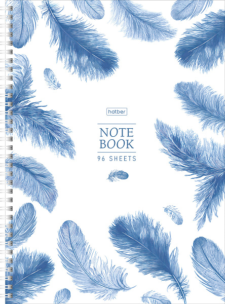 Тетрадь с твердой обложкой А4 96 л. кл. на гребне "Красота и легкость" перфорация на отрыв мат.ламин. 