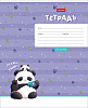 Тетрадь 18 листов в клетку "Забавные панды" 65г/кв.м, скругленные углы, микс 5 видов