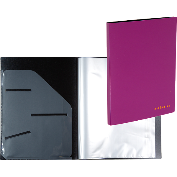 Папка 20ф А5 "deVENTE. Esthetics" полипропилен 700 мкм, бургунди, фактура "soft-touch" вкладыши 30 мкм, внутренний карман 160 мкм, индивидуальная упаковка, A5 (165x220x10 мм) 