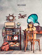 Ежедневник недат А5 128 л."УЮТНОЕ РЕТРО", 7БЦ,глянц.ламин., цвет.мелов обл.,