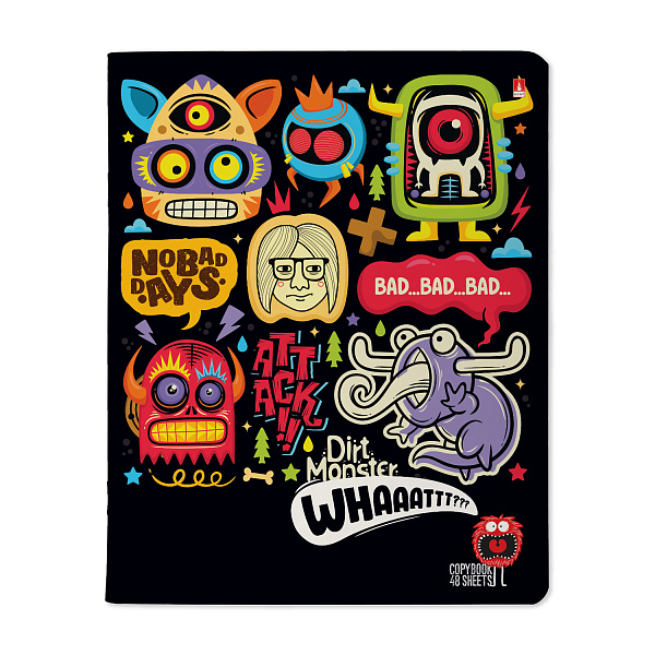 Тетрадь 48 л. кл. "CRAZY MONSTERS"